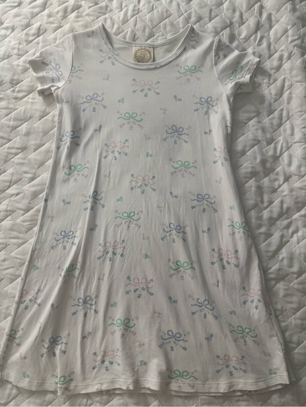 The Beaufort Bonnet Company Polly Play Dress with Pastel Bow Print